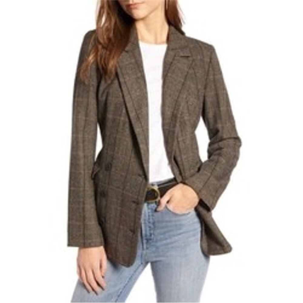 Treasure & Bond Wool Herringbone Blazer